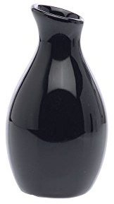 American Metalcraft BVJGB5 Ceramic Jug Bud Vase, Black