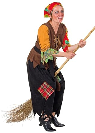Festartikel Müller Hexe Muskada Kostüm für Erwachsene, bestehend aus: Rock, Bluse, Kopftuch, Größe: 36/38, 119.640.37