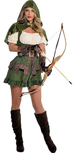 set high (PKT) (844571-55) Adult Ladies Robin Hoodie Costume (Medium)