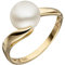 Jobo Damen Ring 585 Gold Gelbgold 1 Süßwasser Perle Perlenring Goldring Größe 58