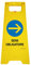AUA SIGNALETIQUE - Chevalet de signalisation sens obligatoire - Poids 1Kg en plastique jaune