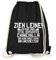 Fashionalarm Turnbeutel - Zieh Leine - verrückter Chinchilla | Fun Rucksack mit Spruch für Nager Halter Züchter Besitzer Kurzschwanz Langschwanz, Schwarz One Size