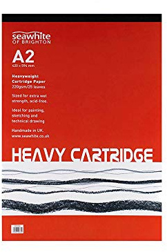 Seawhite A2 Artist Heavyweights Cartridge Paper Pad 220gsm All Media Acid Free (25 Sheets)