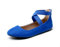 DREAM PAIRS Women's Sole_Stretchy Royal Blue Elastic Ankle Straps Ballet Flats Shoes Size 7 US/ 5 UK