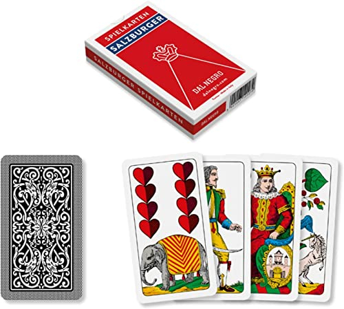 Dal - Kartenspiel Salzburger Italien, bestehend aus 40 Karten aus Karton, ideal zum Spielen von Besen und Trumpf