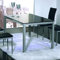 Miroytengo Mesa Comedor Salón Superficie Fija Cadell Cristal Negro Estructura Metal 140x190 cm