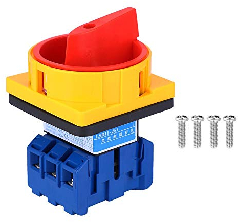 YWBL-WH D11-25A Interruptor giratorio Interruptor de leva AC 25A 600V 50Hz 6 polos 2 posiciones Interruptor inversor Girar interruptor de combinación de leva, cambiar fuente de alimentación