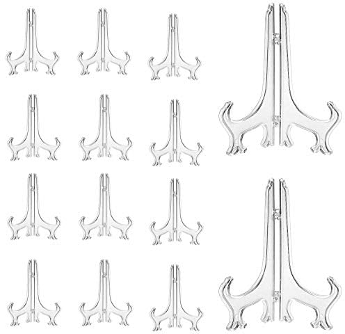 30 pièces chevalets en Plastique Clair Plastique Chevalets Présentoir Chevalet Piédestal Décorative Chevalet d'assiette Supports pour support de bol de présentation plaque de cadre photo Cuvette