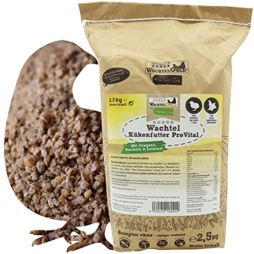WachtelGold - Wachtel Kükenfutter ProVital 2,5kg - mit 28% Rohprotein für EIN optimales Wachstum