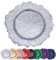DaCakeWS Silver Reef Platzteller, 33 cm, Set mit 10 Stück, Kunststoff, Blumenmuster, Platzteller, Hochzeit, für Abendessen, Hochzeit, Party, Veranstaltung, Dekoration (Riff Silber 10)