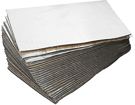 sourcing map 27pcs 5mm Isolation Phonique Isolant Thermique Voiture Capot Porte 50x30cm