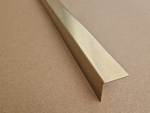 Lot 5 Cornières d'angle extérieur Inox Brossé Laiton - épaisseur 0.8 mm - Longueur 122 cm (3 cm x 3 cm)