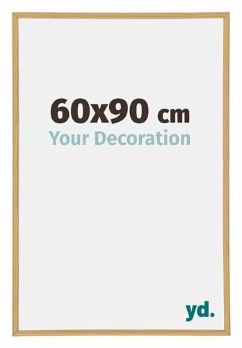 yd. Your Decoration - Cadre 60x90 cm - Cadres Photos en Plastique Avec Verre acrylique - Hêtre Clair - Cadre Decoration Murale - Annecy
