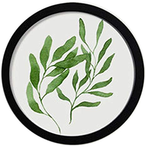 Hefddehy Lot de 1 cadres photo ronds - Cadeau créatif - À monter soi-même - Décoration murale - Noir