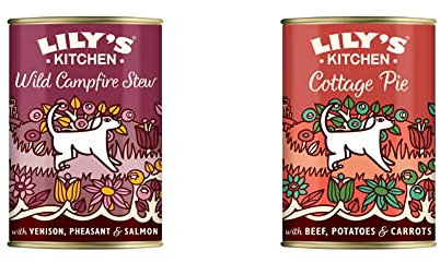 Lily's Kitchen Getreidefreies Nass Hundefutter für ausgewachsene Hunde 6er Pack (6 x 400g) - Wild Campfire Stew & -Nass Hundefutter für ausgewachsene Hunde 6er Pack (6 x 400g)