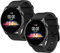 WD&CD 2 Pack 22mm Bracelet pour Amazfit GTR 3/3 Pro Noir + Noir, Bracelet de Remplacment en TPU Silicone Fitness Bracelet Compatible pour Amazfit GTR 2 / 2e