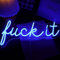 LED Fuc*k It Neon Zeichen Wort/Buchstaben USB Powered Neon Lichter für Zimmer Home Bar Kunst Wand Dekor Party Fenster Wohnzimmer Dekor (blau)