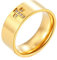 Epinki Titanstahl Herrenringe, Poliert Kreuz Zirkonia Breit 8MM Eheringe, Gold Trauringe Freundschaftsringe für Männer Freund, Größe 65 (20.7)