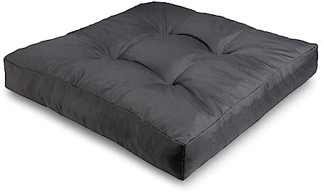 King Matratzen Sitzkissen Kissen Polster Auflage - Premium Wasserdicht Rückenkissen Loungekissen Bodenkissen Rattan Viele Größen (Sitzkissen: 70 x 70 cm GRAU)