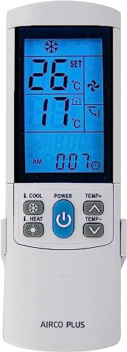 ANFEL Telecomando Universale per Condizionatori Climatizzatori d'Aria, con Funzione Energy Saving Risparmio Energatico Compatibile con la Maggior Parte dei Marchi, con Schermo Retroilluminato
