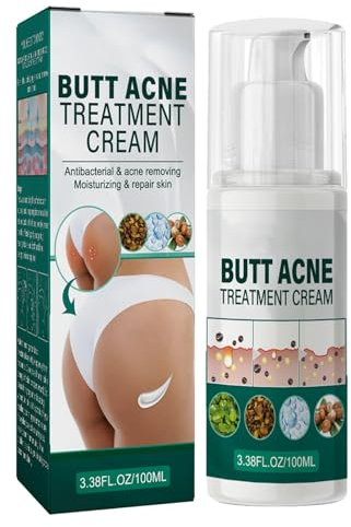 Crema para Eliminar el acné en los Glúteos,Crema de Acné de Cadera,Tratamiento de Limpieza de Granos de Glúteos,Crema para Eliminar Espinillas en los Glúteos,Crema para Eliminar el Acné en la Cadera
