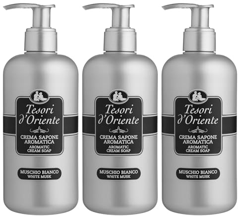 Tesori d'Oriente Muschio Bianco Flüssigseife Weißer Moschus 300ml x3