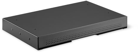 Ergolutions® Unterbau Schublade Slimline Schwarz - Flache, Einfache Montage, Vollauszug, Für Büromaterial, Laptop, Tablet, Stahl, Traglast 10kg, Für Steh-/Sitz-Schreibtische