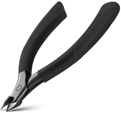 FVION Präzise Nagelhautzange, Extra Scharf Hautzange Nagelhaut Schere, Edelstahl Nagelhautentferner Nagelhautschneider mit Gummigriff Neonail Maniküre (5mm)