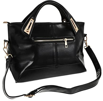 SAFIGLE Vintage Waxed Echtleder Damen Crossbody Tasche Ölige Oberfläche Große Kapazität Umhängetasche Für Alltag Büro Shopping Schwarze Elegante Schultertasche