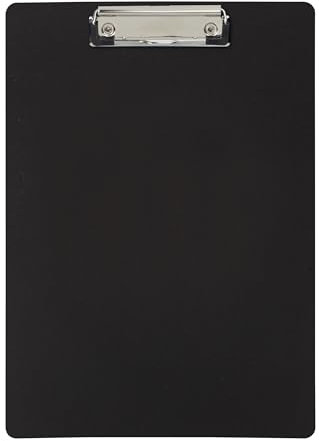Klemmbrett für DIN A4 Unterlagen, schwarz (5er Set)