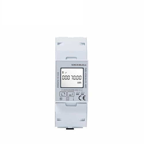 NURII Singe Phase Energy Meter,SDM230-Modbus 230V Modbus Output, RS485 Communicate with Other AMR/SCADA Systems