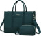 LOVEVOOK Laptoptasche Shopper Damen 15,6 Zoll, Wasserdicht Arbeitstasche Handtasche Groß Schultasche Tasche Aktentasche Lehrertasche, Leder Handbags Notebooktasche für Büro Arbeit Uni