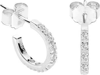 FAVS FAVS Damen-Creolen 925er Silber 16 Zirkonia