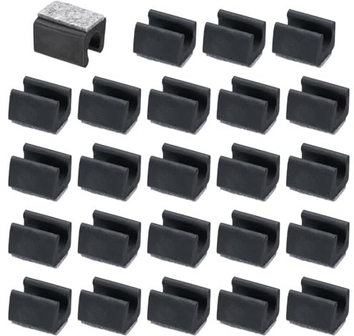 PATIKIL 14mm Rectangle Chair Leg Cover with Felt Pad, 24Pcs Slide Smoothly No Scratches No Noise Furniture Feet Hardwood Protectors Tips Floor Glides Tubing Caps for Office, Black Grey
