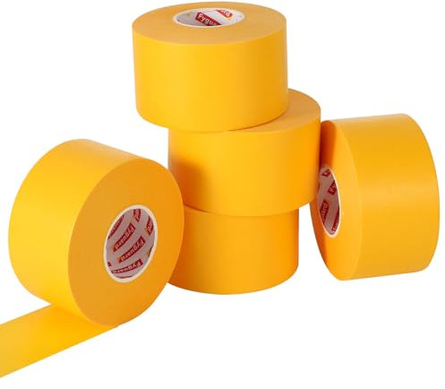 Fyguard 5 Rolls Painters Tape Orange, 48mm x 50m Masking Tape Decorating Tape Painting Tape Heat Resistant for Sharp Lines and No Paint Bleed