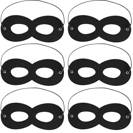 Lufdegim 6 Stück Maske Fasching Maskerade Augenmasken Halloween Ball Kostüm Augenmaske Fasching mit Gummiband Maskerade Maske, für Karneval Halloween Fasching Kostüm Cosplay