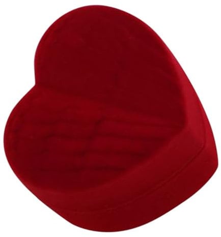 BUGUUYO Herzförmige Schmuckdose Für Verlobungsringe Und Hochzeiten Rote Ringbox Für Anträge Jubiläen Und Valentinstag Mit Sanftem Innenfutter Zum Schutz Der Ringe