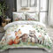 CozyRest Enfants Adulte Parure de Lit 140 x 200 cm Animaux de la forêt Motif Housse de Couette Polycoton avec Fermeture Eclair, Forêt à l'aquarelle Literie avec 2 Taies d'oreiller