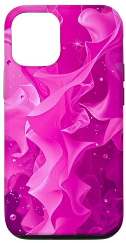 iPhone 12/12 Pro Pink Abstract Art Pattern Case