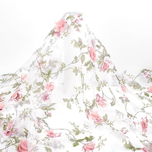 HOBBIESAY Blumennetz Tüllstoff 91cm Breit Bunter Spitzenstoff Weicher Tüll Spitzenstoff Für DIY Kleidungskleid Design Damenkleid Hochzeitskleid Vorhangdekor