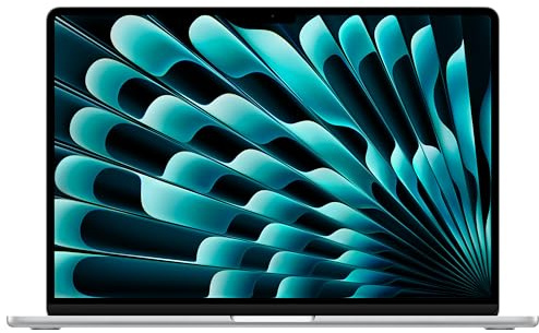 2024 Apple MacBook Air mit Apple M3 Chip mit 8CPU & 10GPU (15-zoll, 8GB RAM, 512GB SSD Kapazität) (QWERTZ German) Silber (Generalüberholt)
