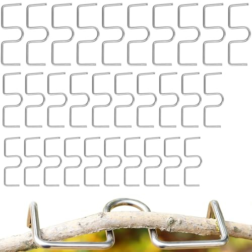 30 Stück Aststütze für Obstbäume, Spreizeraststütze für Obstbäume, Astzieher für Obstbäume Metall, 13/10/8 CM M-Förmiger Astspreizer, Astklammern Metall für Gartenzweige, Zweigspreize für Gartenbäume