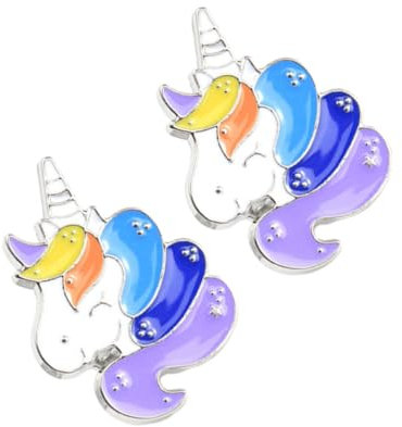 LIGIGWASH 2Stücke Teiliges Einhorn Broschen für Junge Mädchen Kreative und Anstecker für Kleidung Taschen und Hüte für Mädchen und Frauen