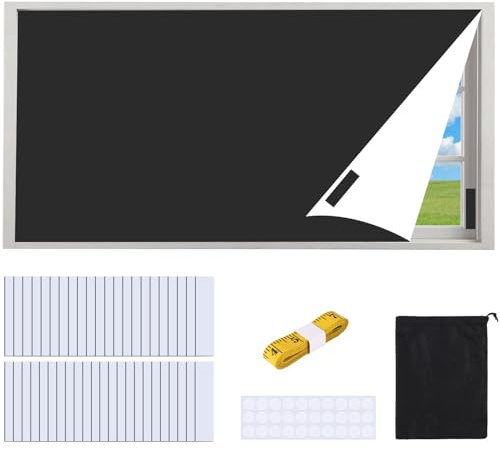 Zaxiva Tenda oscurante per interni, 400 x 148cm, 100% oscurante, tenda a rullo per interni, oscuranti finestre, tenda oscurante finestra, protezione solare, facile da installare, portatile per viaggio