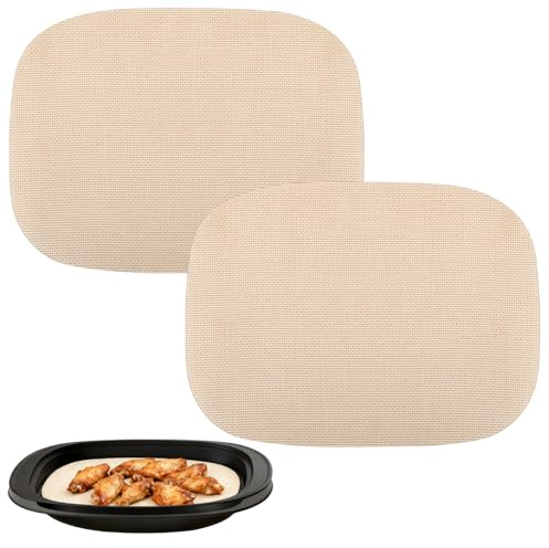 2pcs Permanent Dauerbackfolie für Thermomix TM7 Varoma, Wiederverwendbares Backpapier Zubehör, Antihaftbeschichtet Backunterlage, Backunterlage Hitzebeständig bis 250°C, Wasserdicht Ölfest(28 * 21cm)