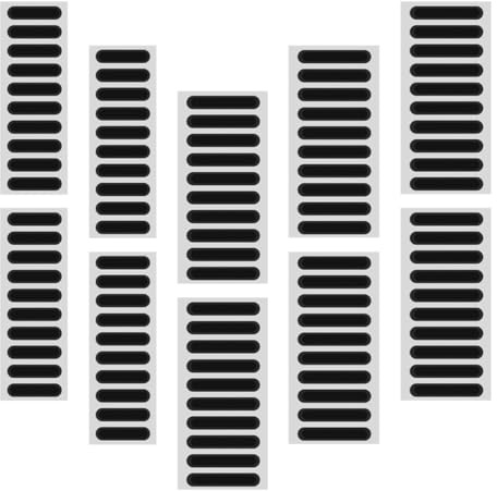 PAMINGONO 200pcs Phone Speaker Dust Cover Stickers with Adhesive Mesh Protector for Mobile Phones Black Long Short for Speakers