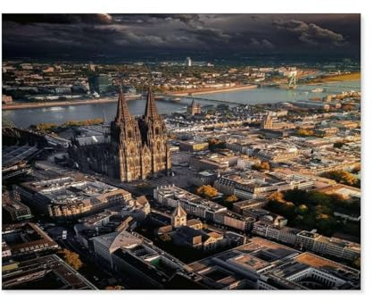 Puzzle 1000 Teile，Kölner Dom，Papier Kinder Wiedergeboren Dekompressionsspiel（50x70cm）-B41