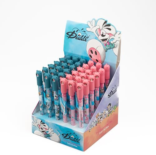 Diddl - Kugelschreiber Twist, löschbar, wärmeempfindliche Tinte, flüssiges und löschbares Schreiben, zufällige Modellauswahl, Rosa Diddlina oder Blau