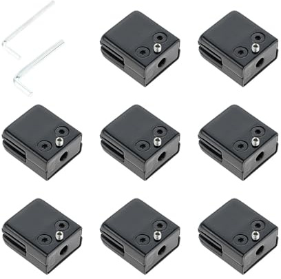 Lot de 6 clips en acier inoxydable 304 pour panneaux de verre de 8 à 10 mm d'épaisseur