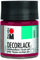 Marabu 11300005032 - Decorlack Acryl Karminrot 032, 50 ml, hochglänzender Acryllack auf Wasserbasis, wetterfest, speichelfest, zum Malen, Schablonieren und für Serviettentechnik